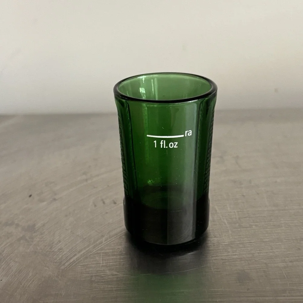 Jagermeister 2CL Embossed‎ Logo Green Shot Glass